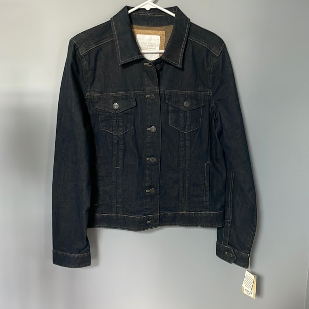 Sonoma NWT Womens Medium Dark Wash Jean Jacket